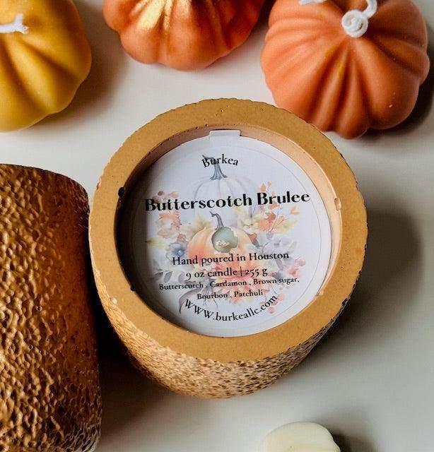 Butterscotch Brulee soy candle 9 oz - BURKEA LLC