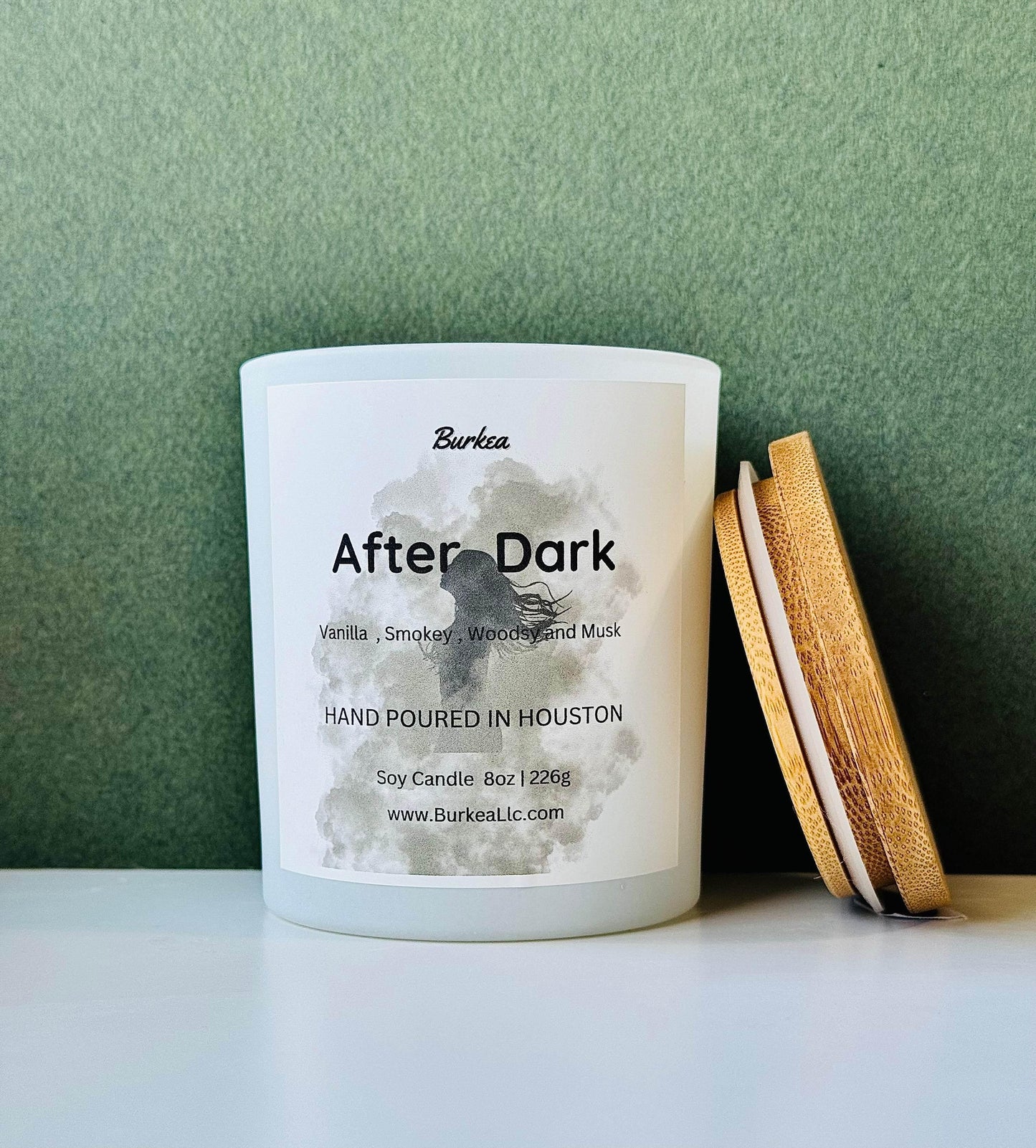 After Dark 8oz Soy Candle - BURKEA LLC