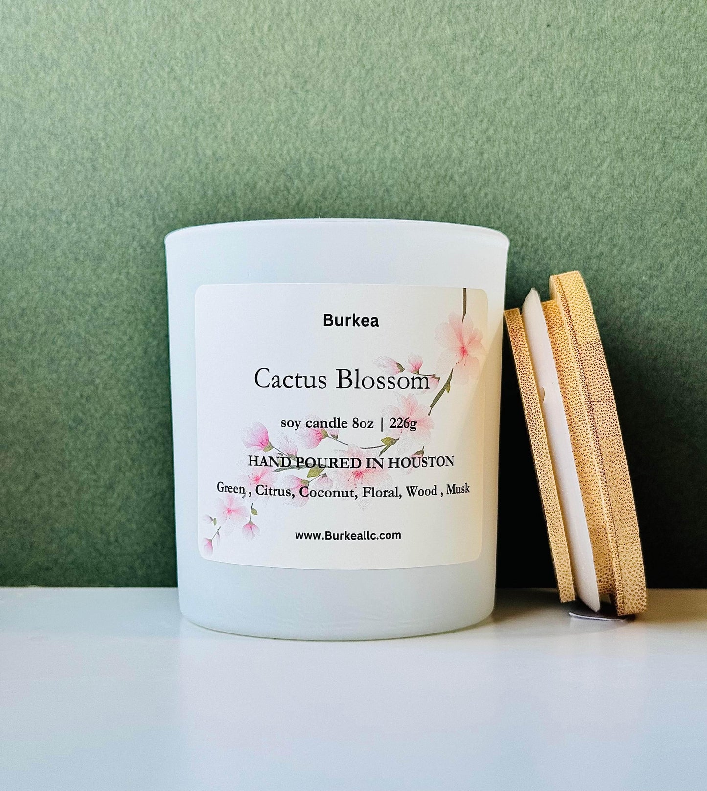 Cactus Blossom soy candle 8 oz - BURKEA LLC