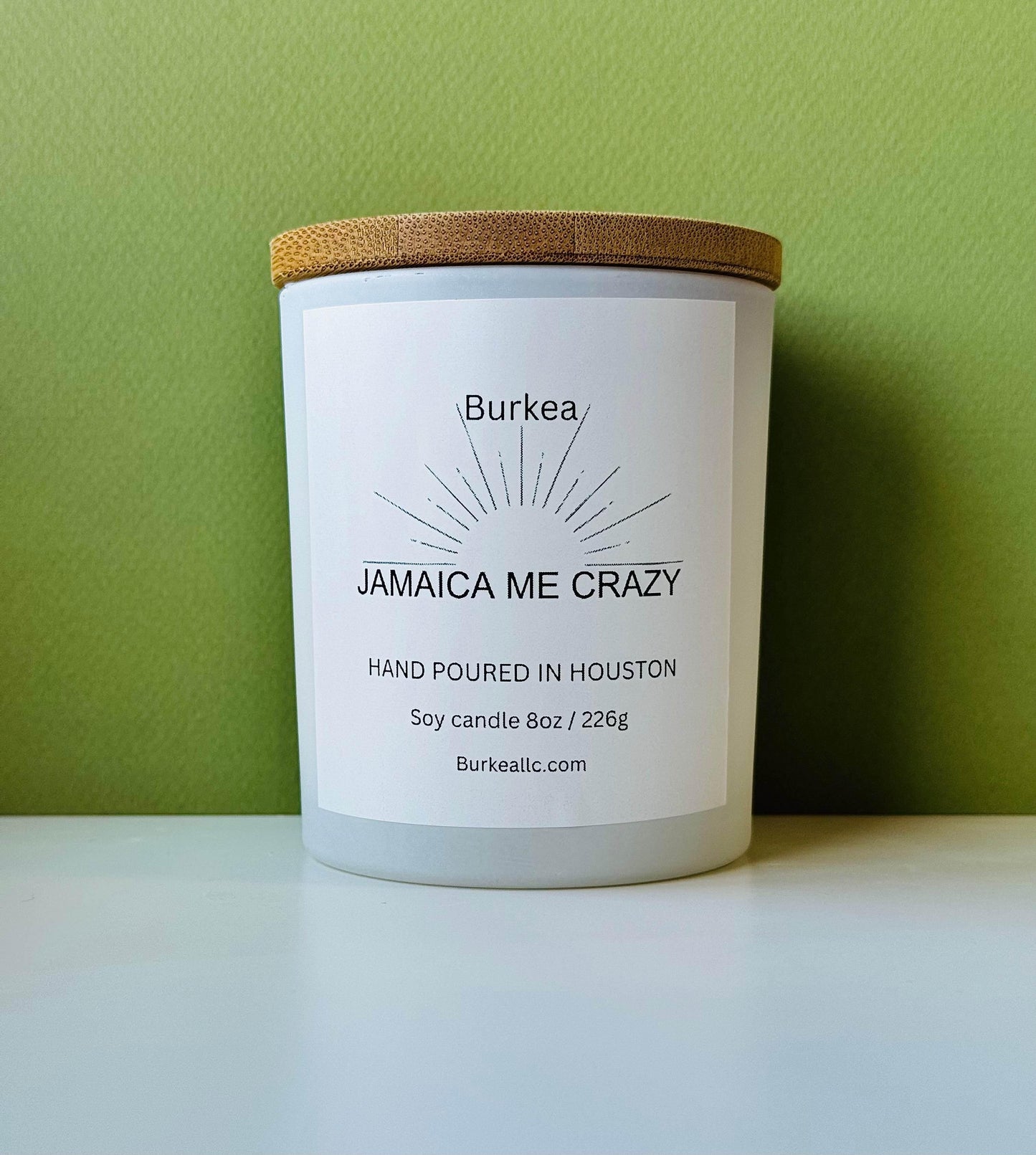 Jamaica ME Crazy 8oz soy candle - BURKEA LLC