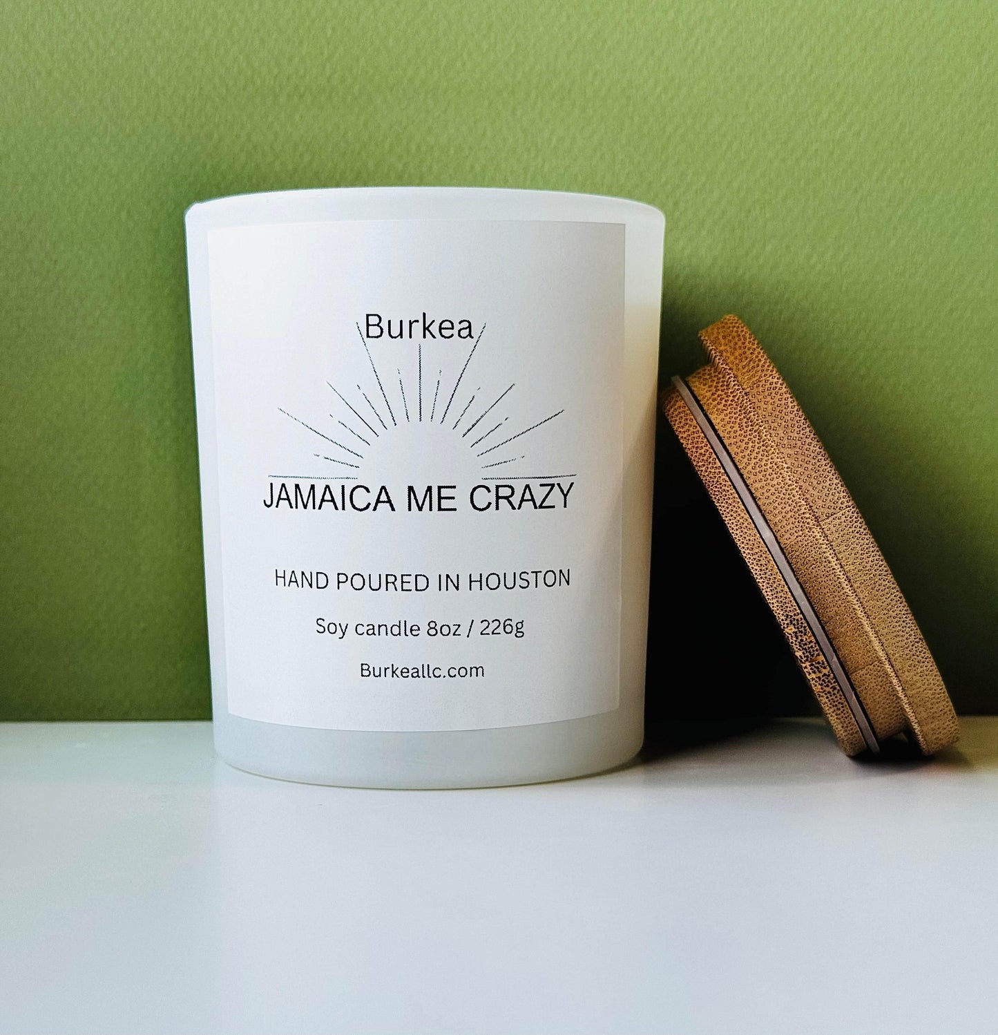 Jamaica ME Crazy 8oz soy candle - BURKEA LLC