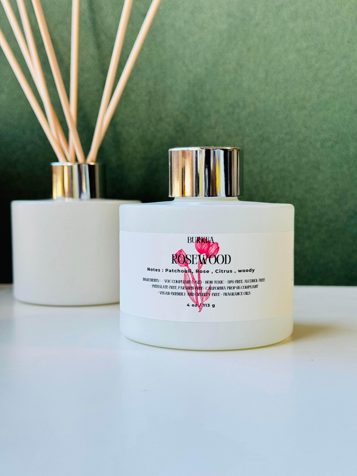 Rosewood Reed Diffuser 4 oz | 113g - BURKEA LLC