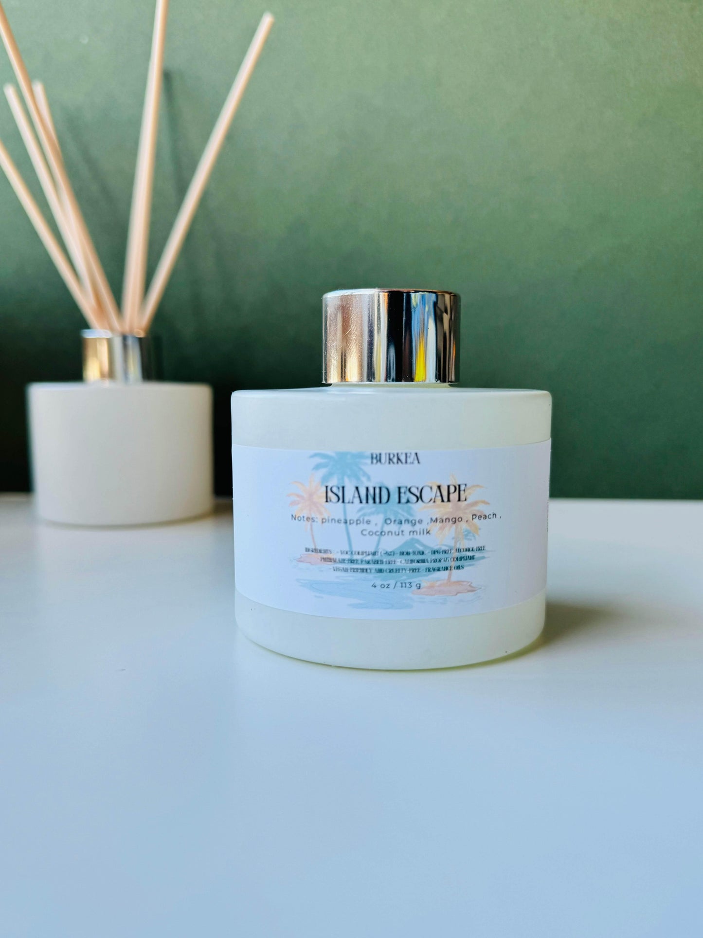 Island Escape Reed Diffuser 4oz | 113g - BURKEA LLC
