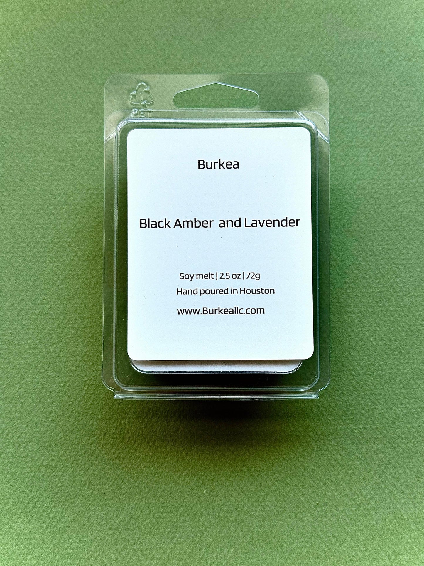 Black Amber & Lavender 8oz Soy candle - BURKEA LLC