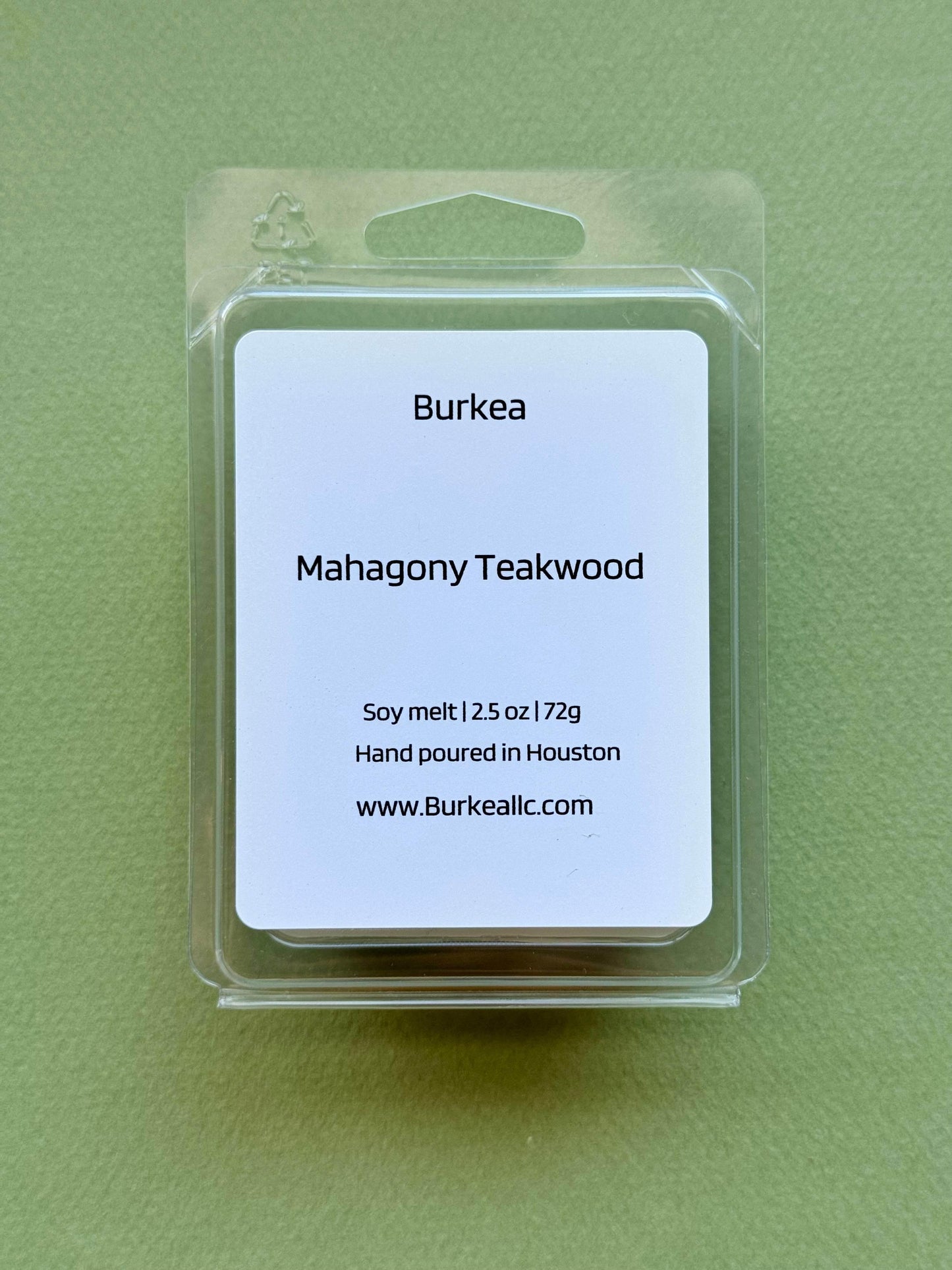 Mahagony Teakwood Soy melt 2.5 oz - BURKEA LLC