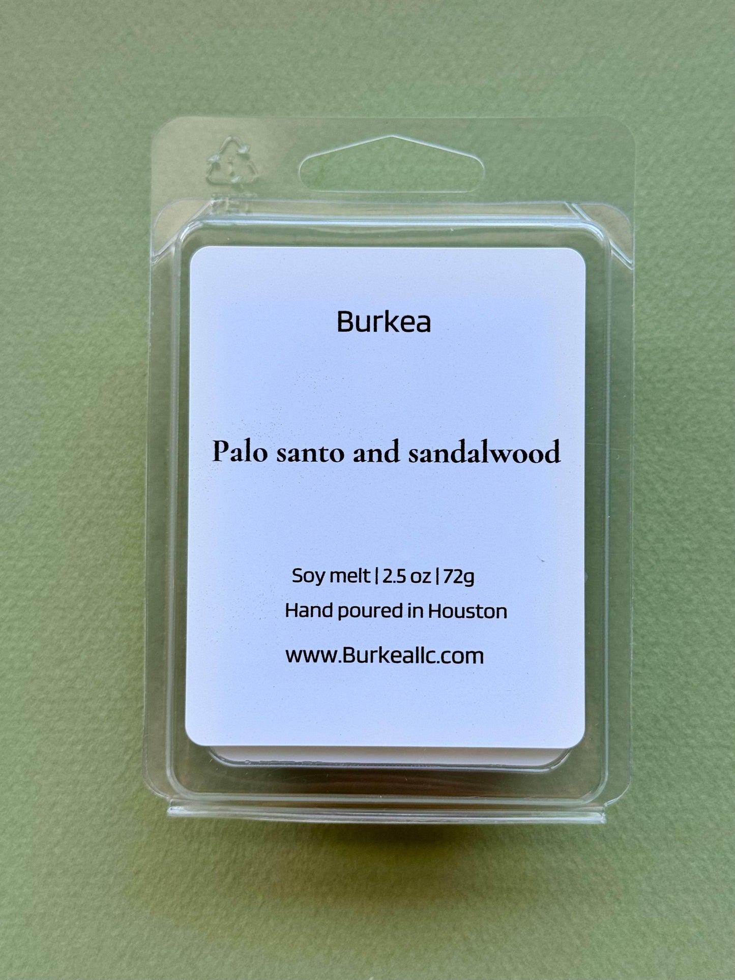 Palo Santo and Sandalwood Soy melt 2.5 oz - BURKEA LLC