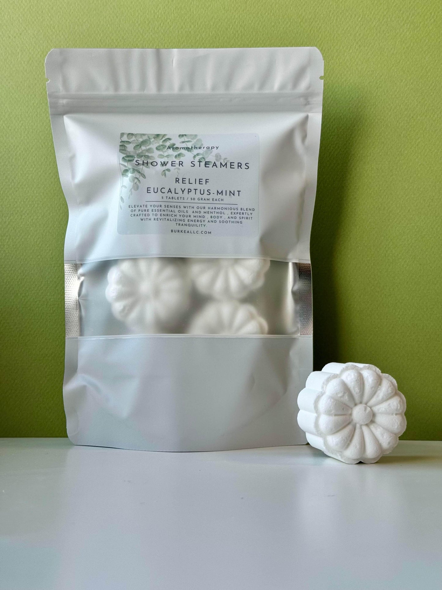 Relief Eucalyptus - Mint Shower steamers 5 tablets / 50 grams Each - BURKEA LLC