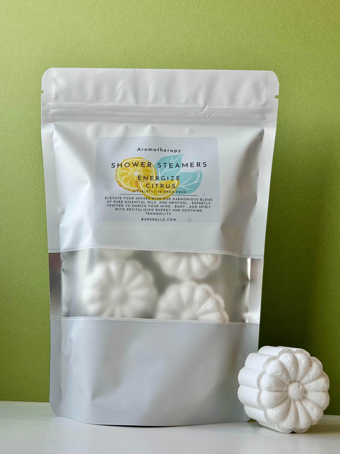 Energize Citrus Shower steamers 5 Tablets / 50 grams Each - BURKEA LLC