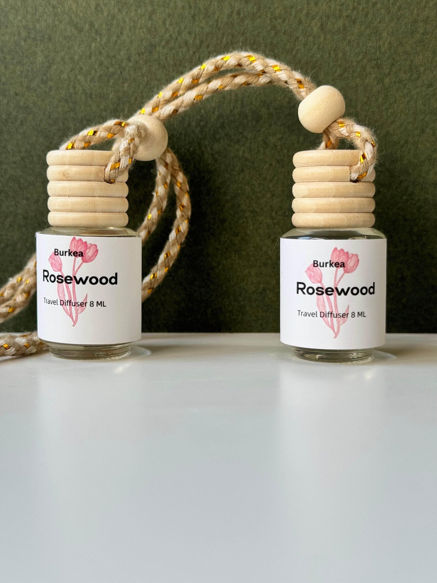 Rosewood Car Diffuser 8 ML - BURKEA LLC