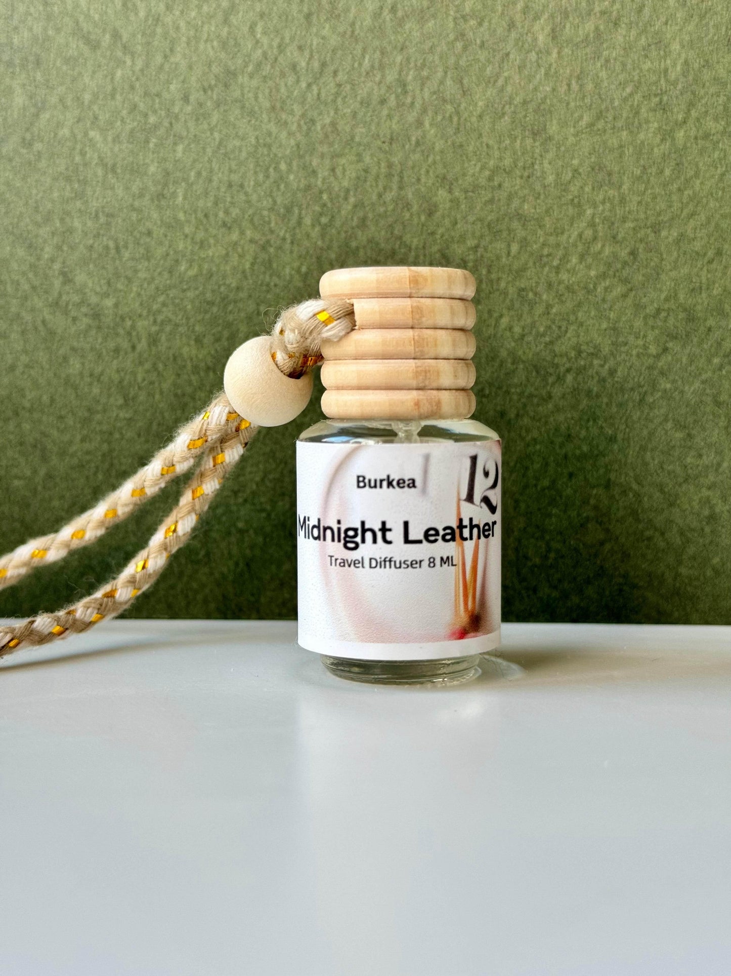 Midnight Leather car diffuser 8ML - BURKEA LLC