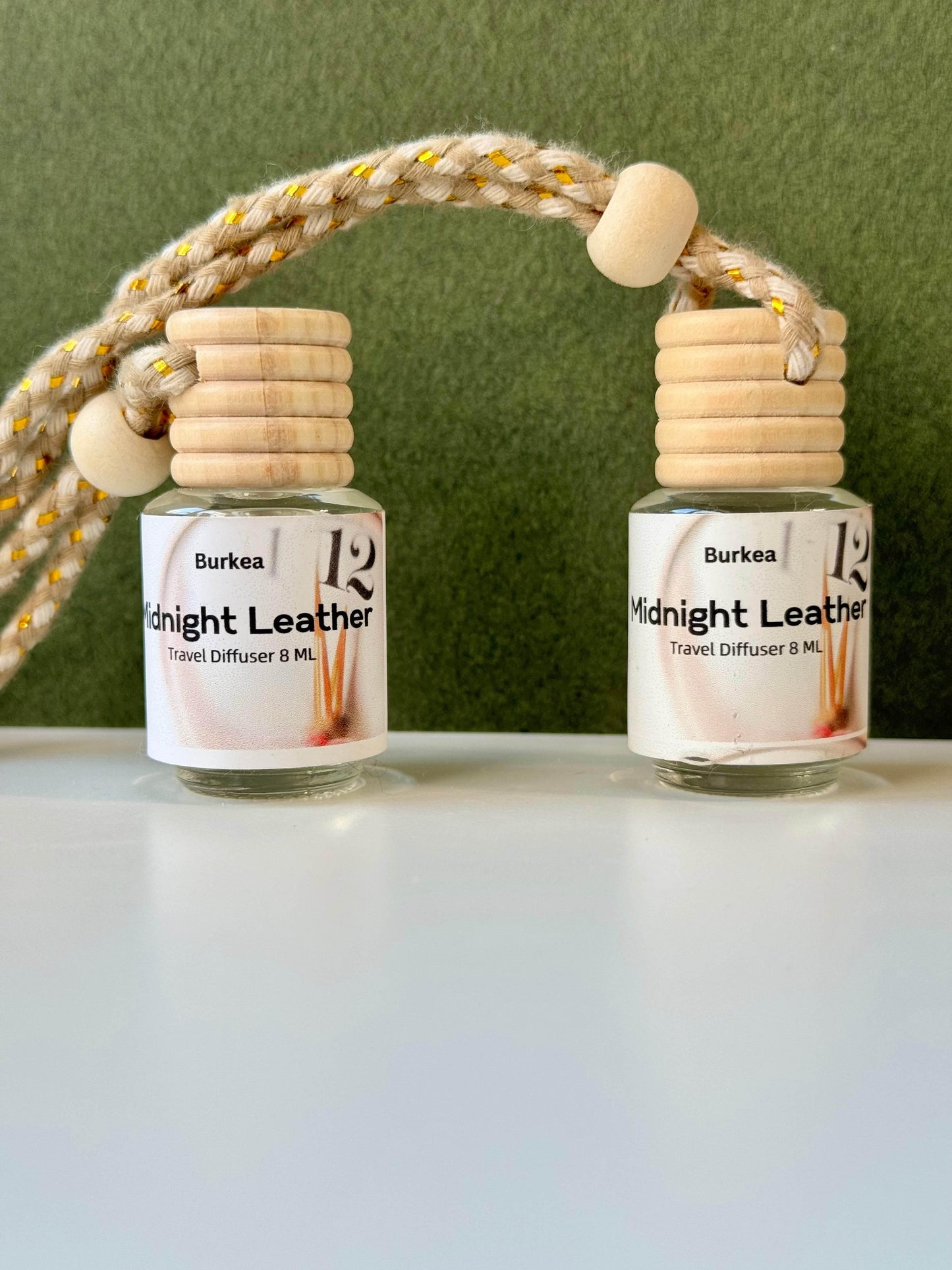 Midnight Leather car diffuser 8ML - BURKEA LLC