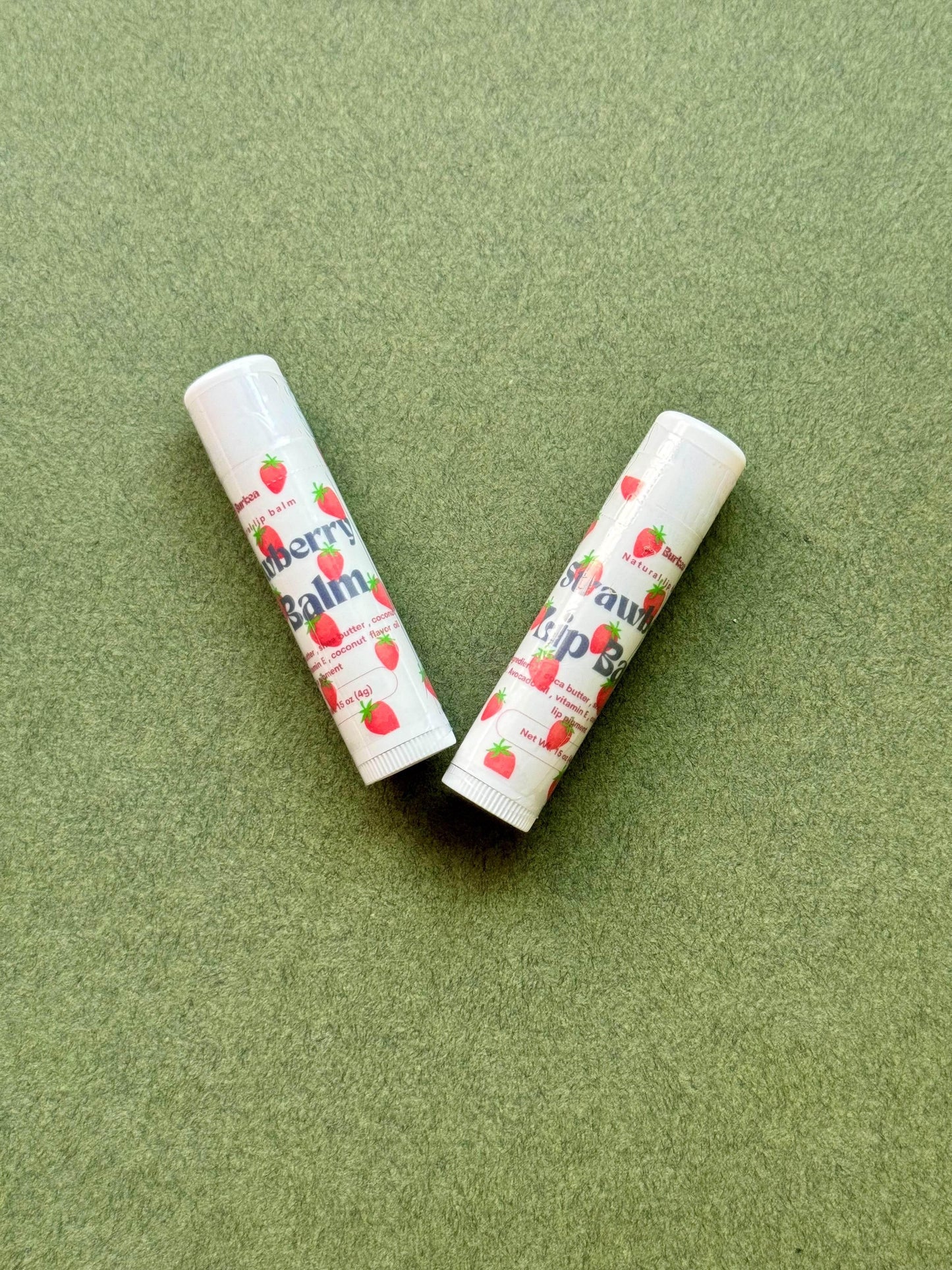 Strawberry Lip Balm .20oz ( 4g) - BURKEA LLC
