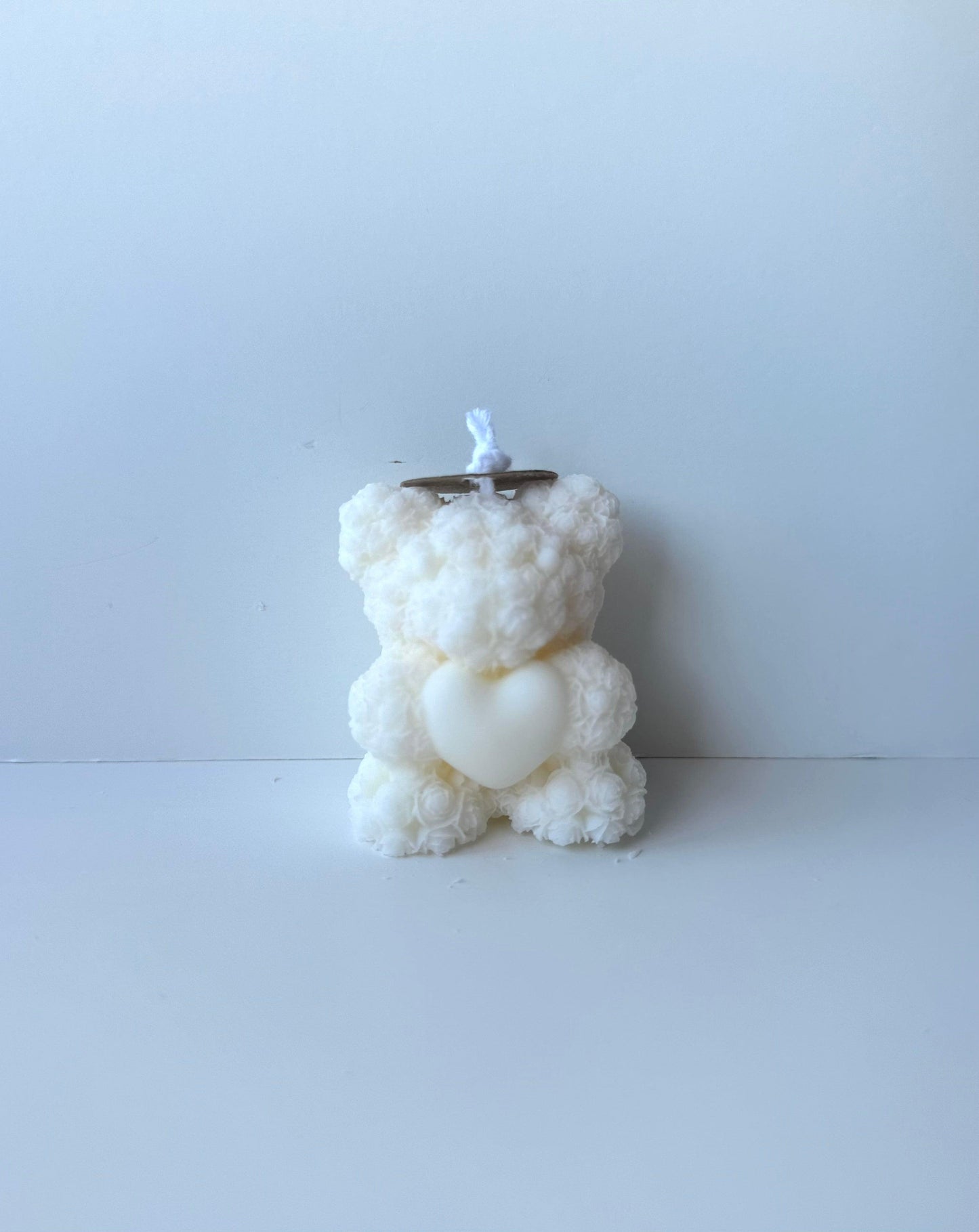 Heart Rose Bear Candle