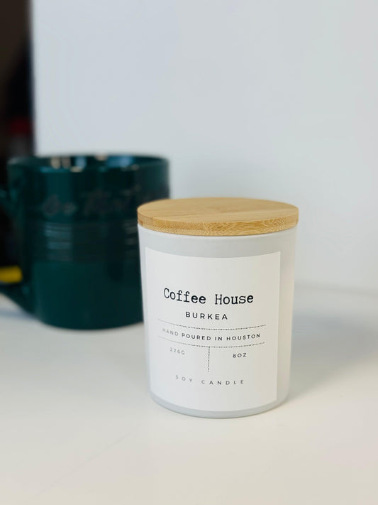 Coffee House 8oz soy candle - BURKEA LLC