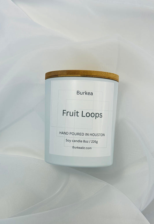 Fruit Loops 8oz soy candle - BURKEA LLC