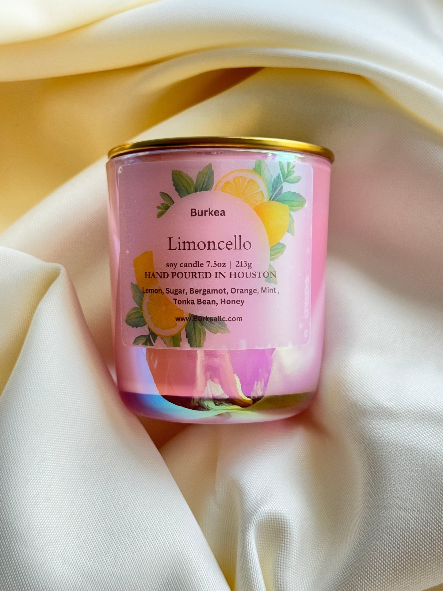 Limoncello soy candle 7.5 oz - BURKEA LLC