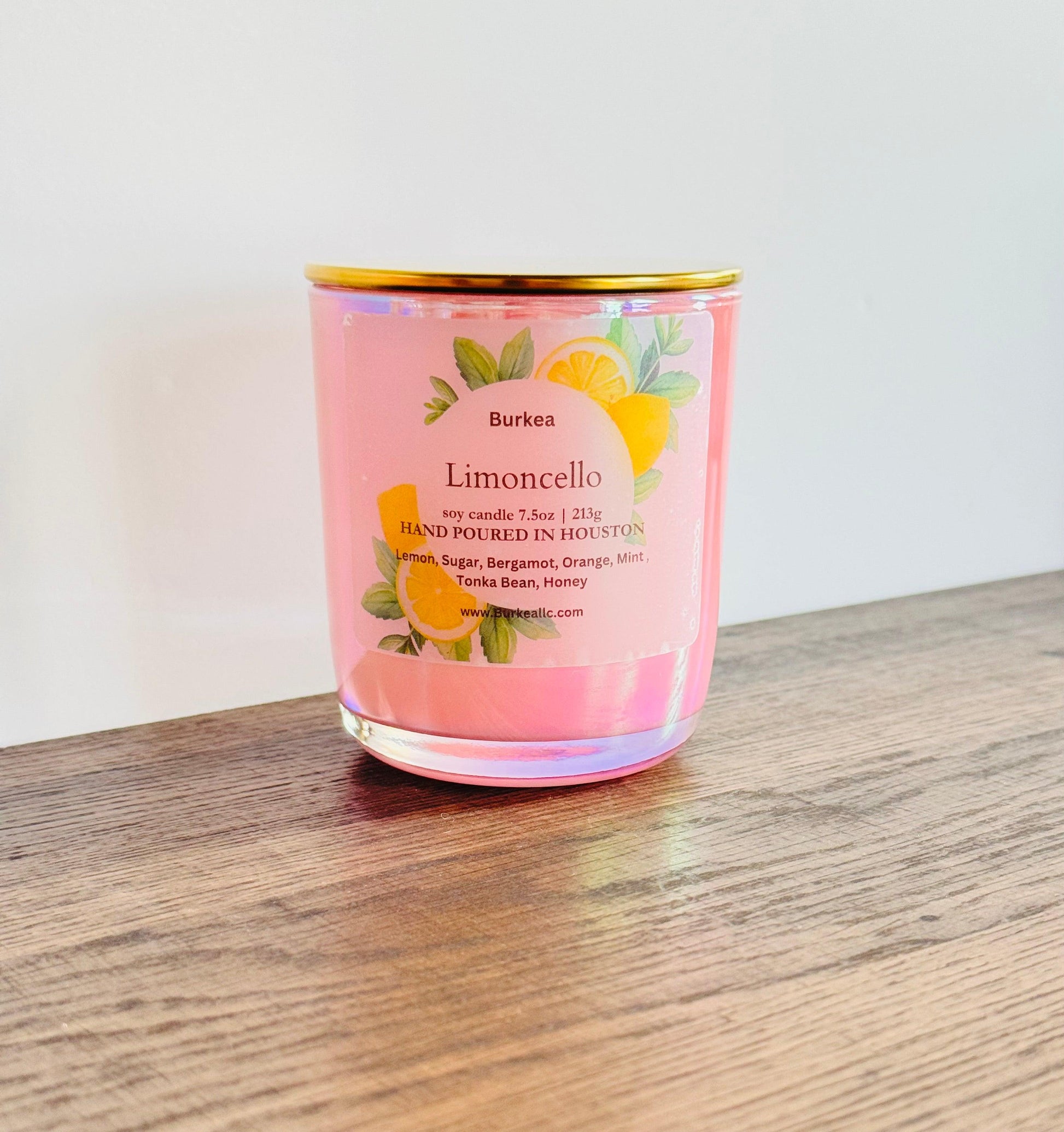 Limoncello soy candle 7.5 oz - BURKEA LLC