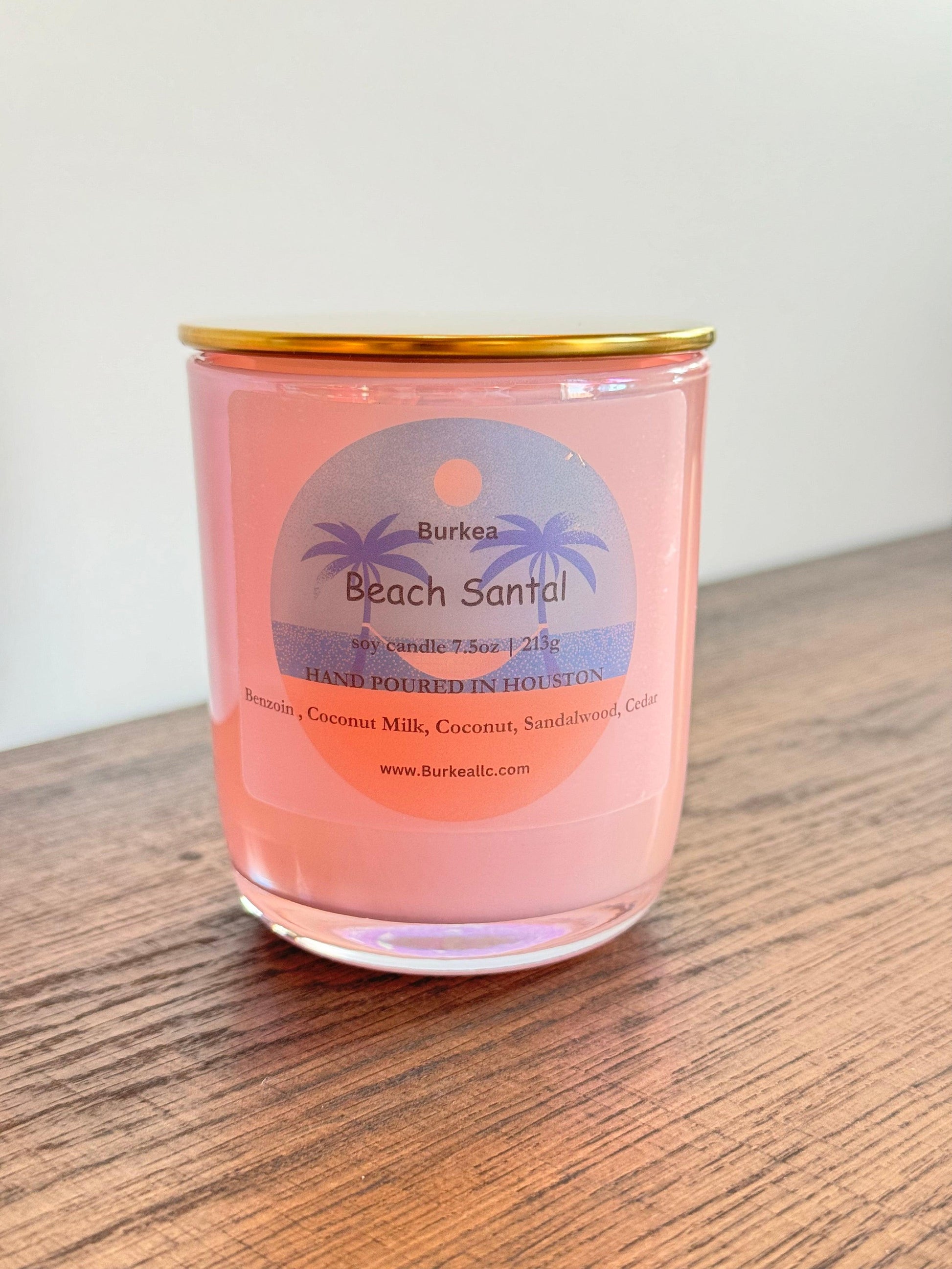 Ocean Santal soy candle 7.5 oz - BURKEA LLC