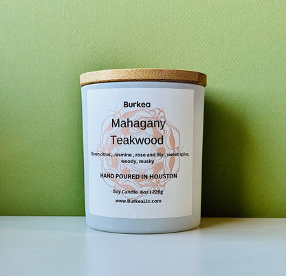 Mahagany Teakwood 8oz Soy Candle