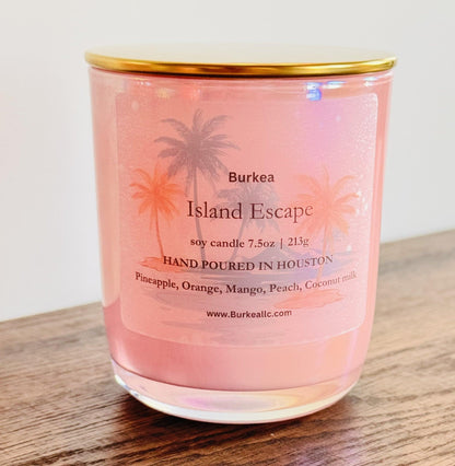 Island Escape soy candle 7.5 oz - BURKEA LLC