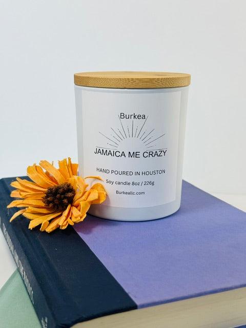 Jamaica ME Crazy 8oz soy candle - BURKEA LLC