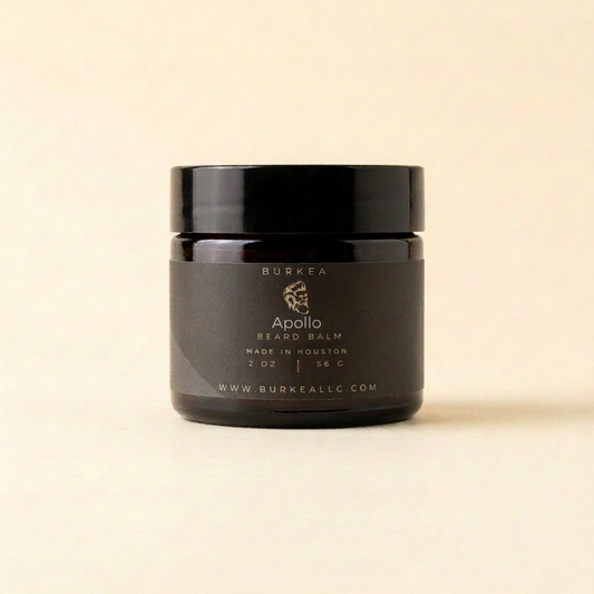 Apollo Beard Balm con fondo marfil