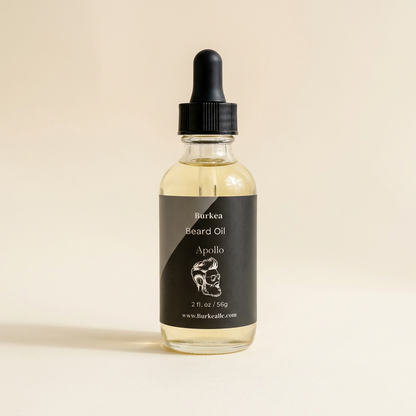 Apollo Beard Oil con fondo marfil