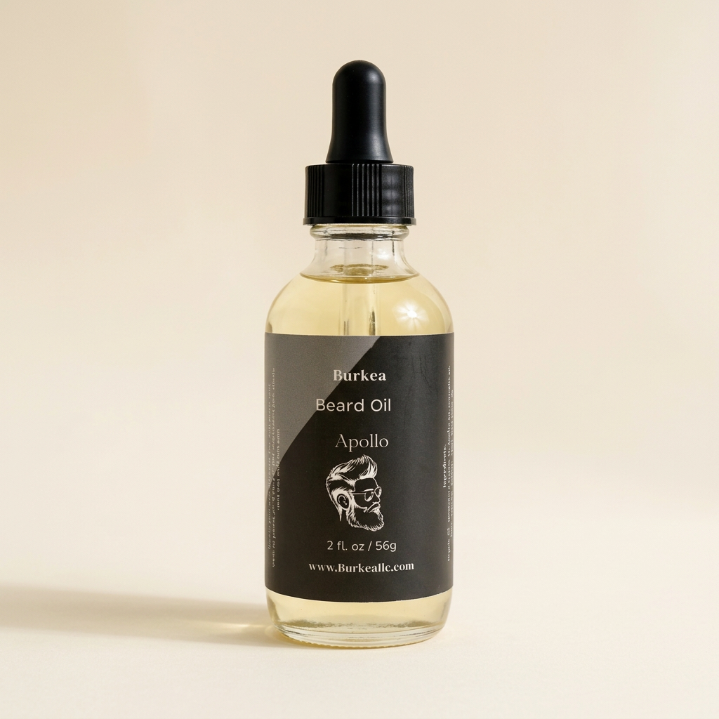 Apollo Beard Oil en una toma más cercana