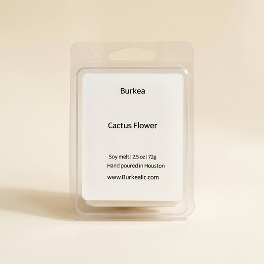 Cactus Flower Soy Melt con fondo marfil