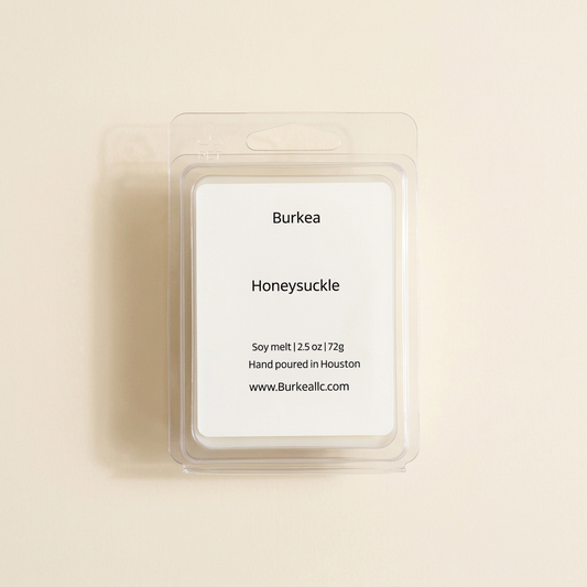 Honeysuckle Wax Melt individual con fondo marfil